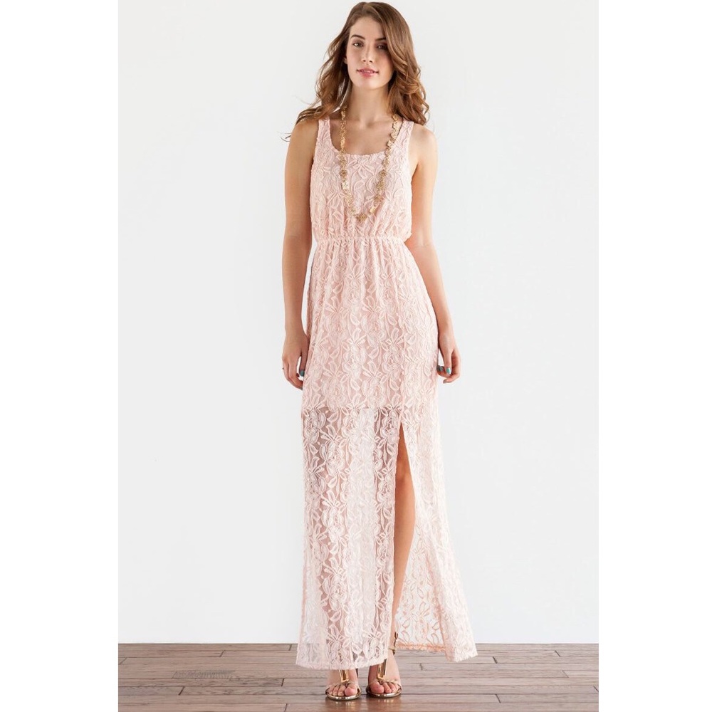 ❌SOLD❌ Francesca’s Meridian Lace Maxi Dress